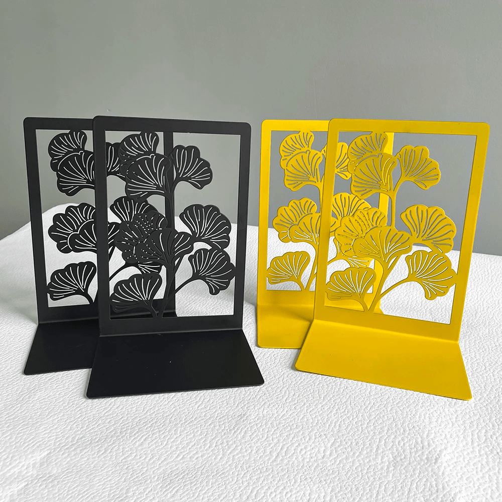 Bookend made of metal | Ginkgo leaves