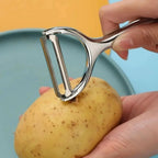 PeelMate Pro – Comfortable, Non-Slip Stainless Steel Peeler for Effortless Prep