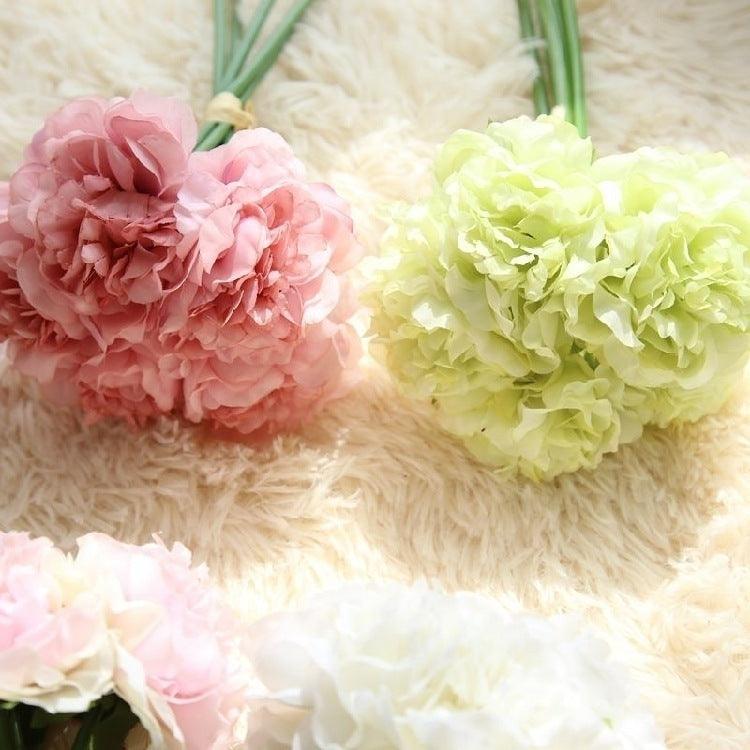 Elegant Peony Silk Flower Bundle - Set of 5 Heads