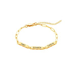 Personalized Family Names Paperclip Bracelet