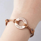 Personalized Name Disc Rope Bracelet