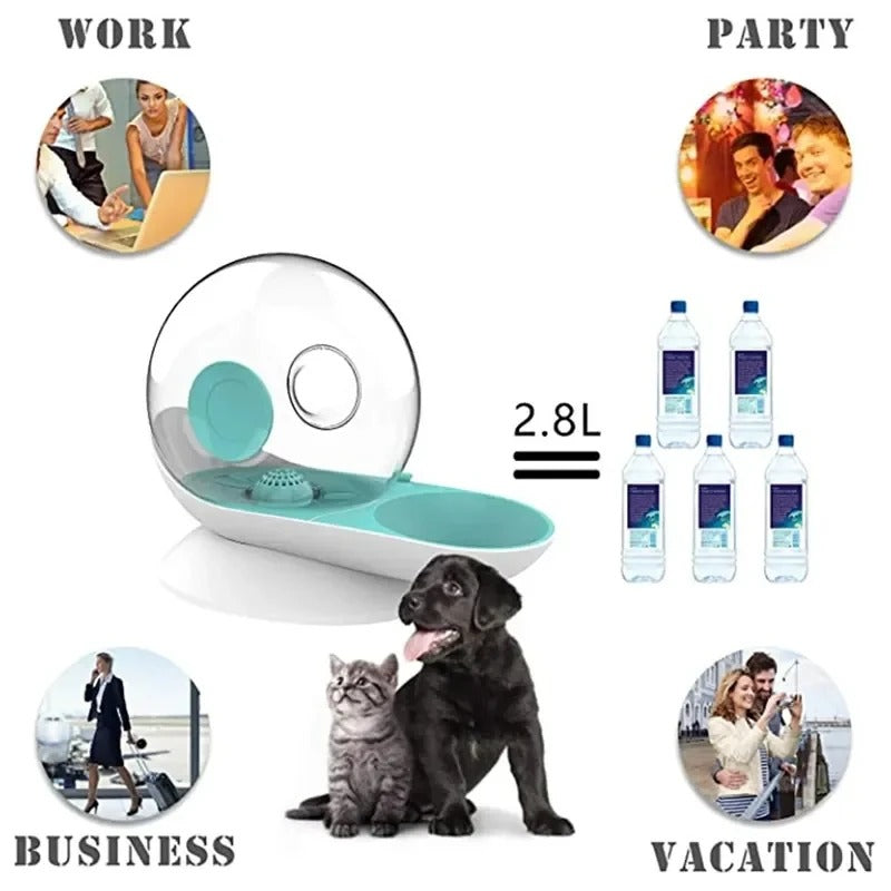 Pet Water Fountain Silent Plastic Bowl Dispenser
