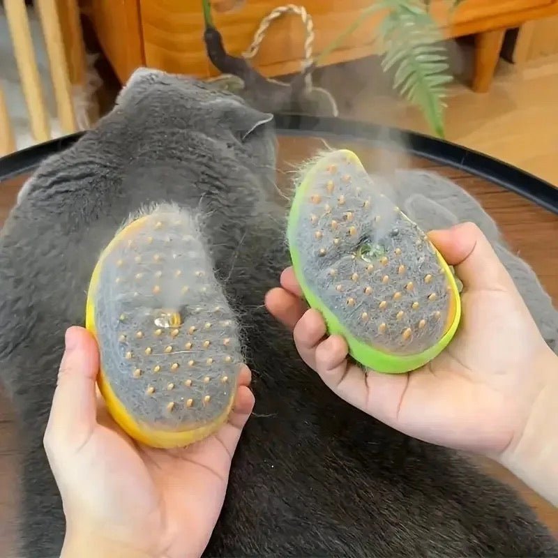 Petsteam – Gentle Steam Brush for Dogs and Cats with Built-In Hair Removal