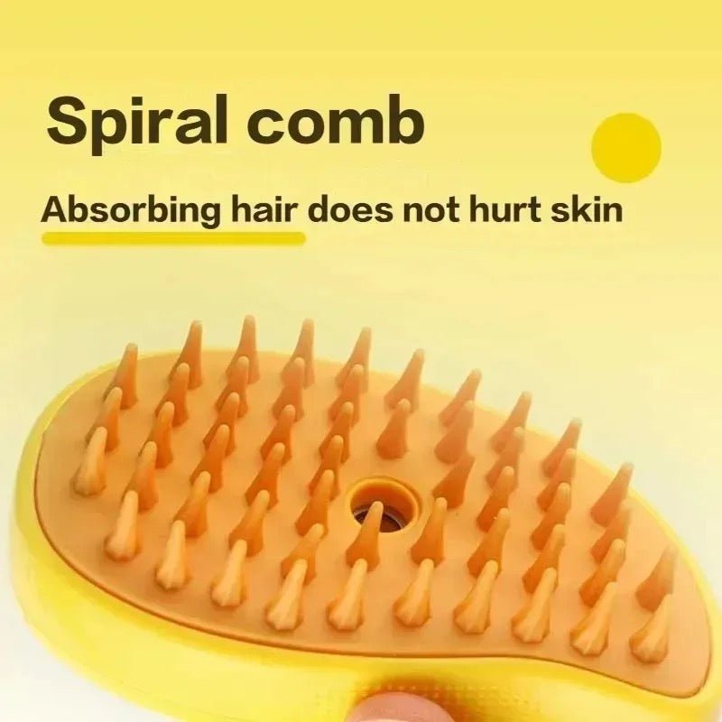 Petsteam – Gentle Steam Brush for Dogs and Cats with Built-In Hair Removal