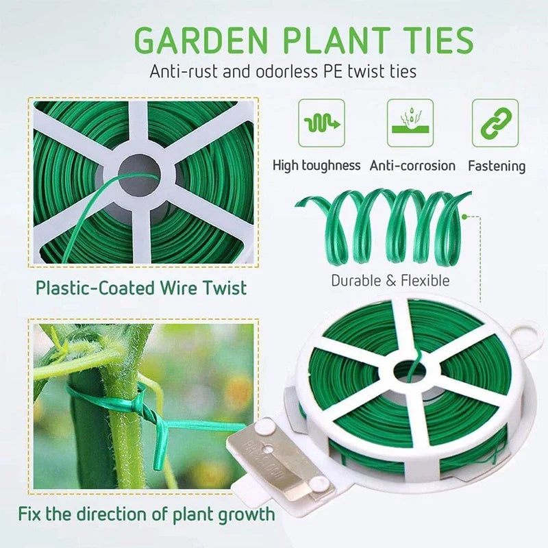 Garden Wire Twist Band – 50m Roll for Plants and Gardening