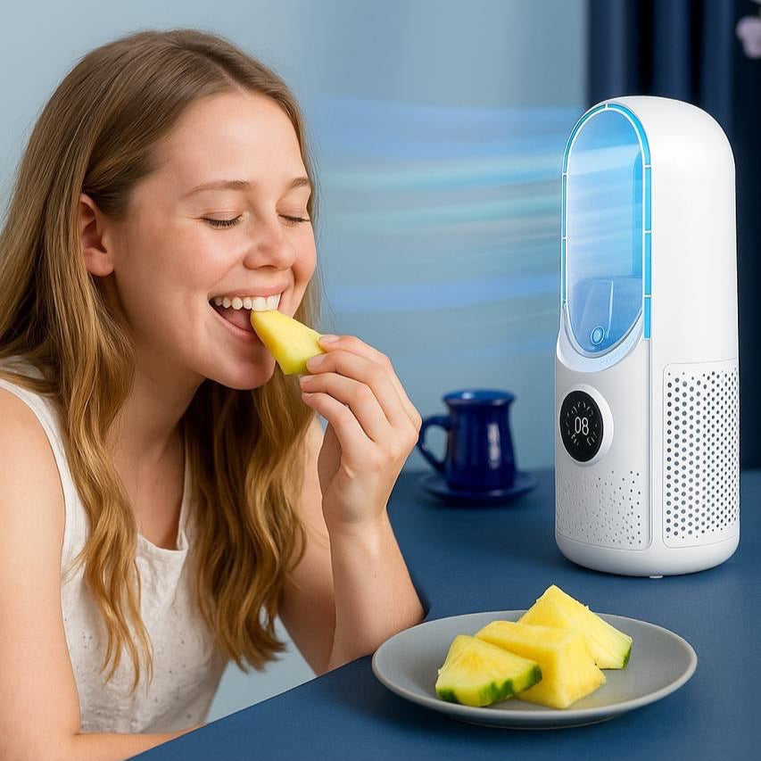 Portable USB Electric Bladeless Cooling Fan, Mini Desktop Air Conditioner