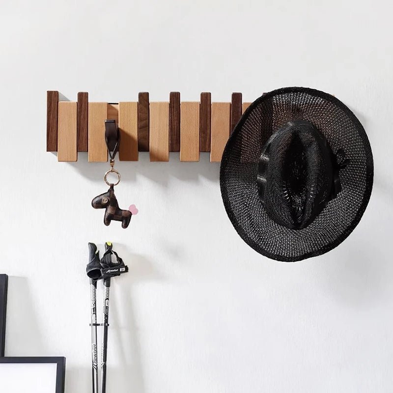 WOODSONATA – Handmade Wooden Wall Coat Rack in Piano Style