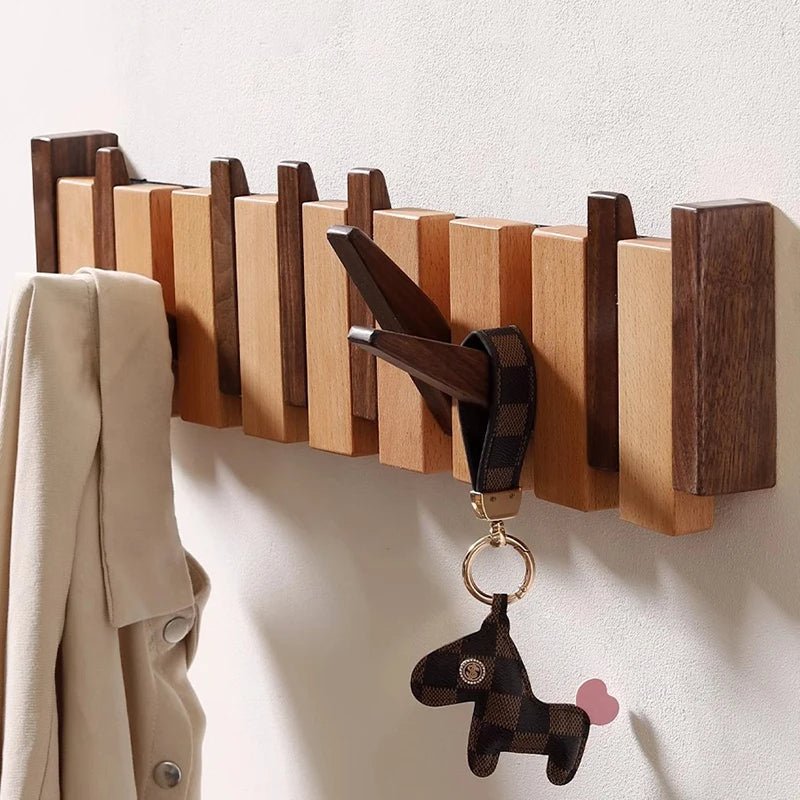 WOODSONATA – Handmade Wooden Wall Coat Rack in Piano Style