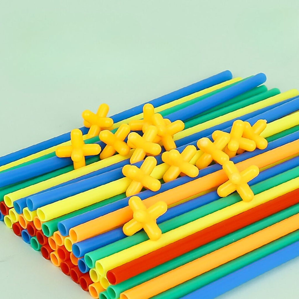 Creative rod construction set for children