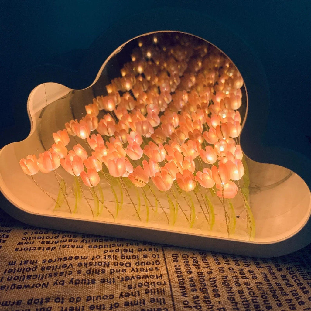 Tulip Cloud LED Mirror – Magical Light & Decorative Design