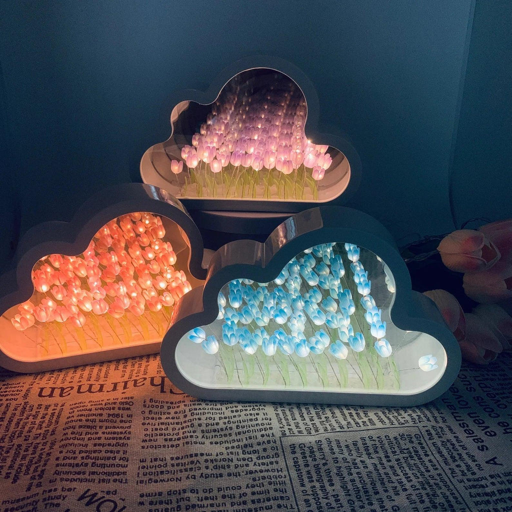 Tulip Cloud LED Mirror – Magical Light & Decorative Design