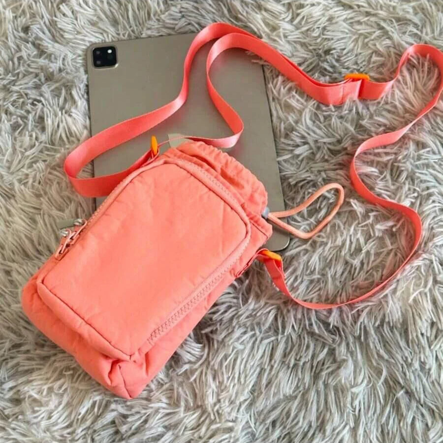 Water-Resistant Crossbody Water Bottle Bag with Front Pocket