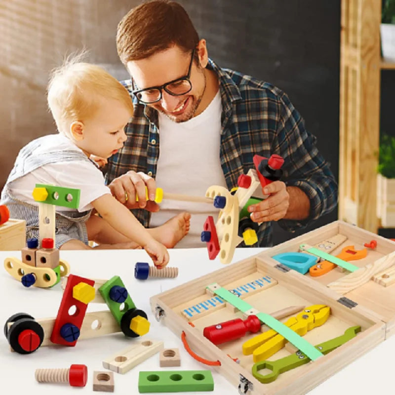 Interactive Wooden Construction Set