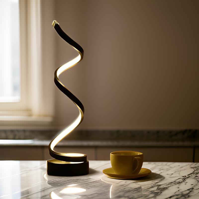 Modern LED table lamp with touch control and warm light