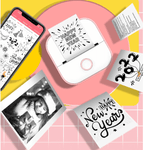 PrintAura Mini Pocket Printer | Portable inkless thermal printer for photos, notes, and documents