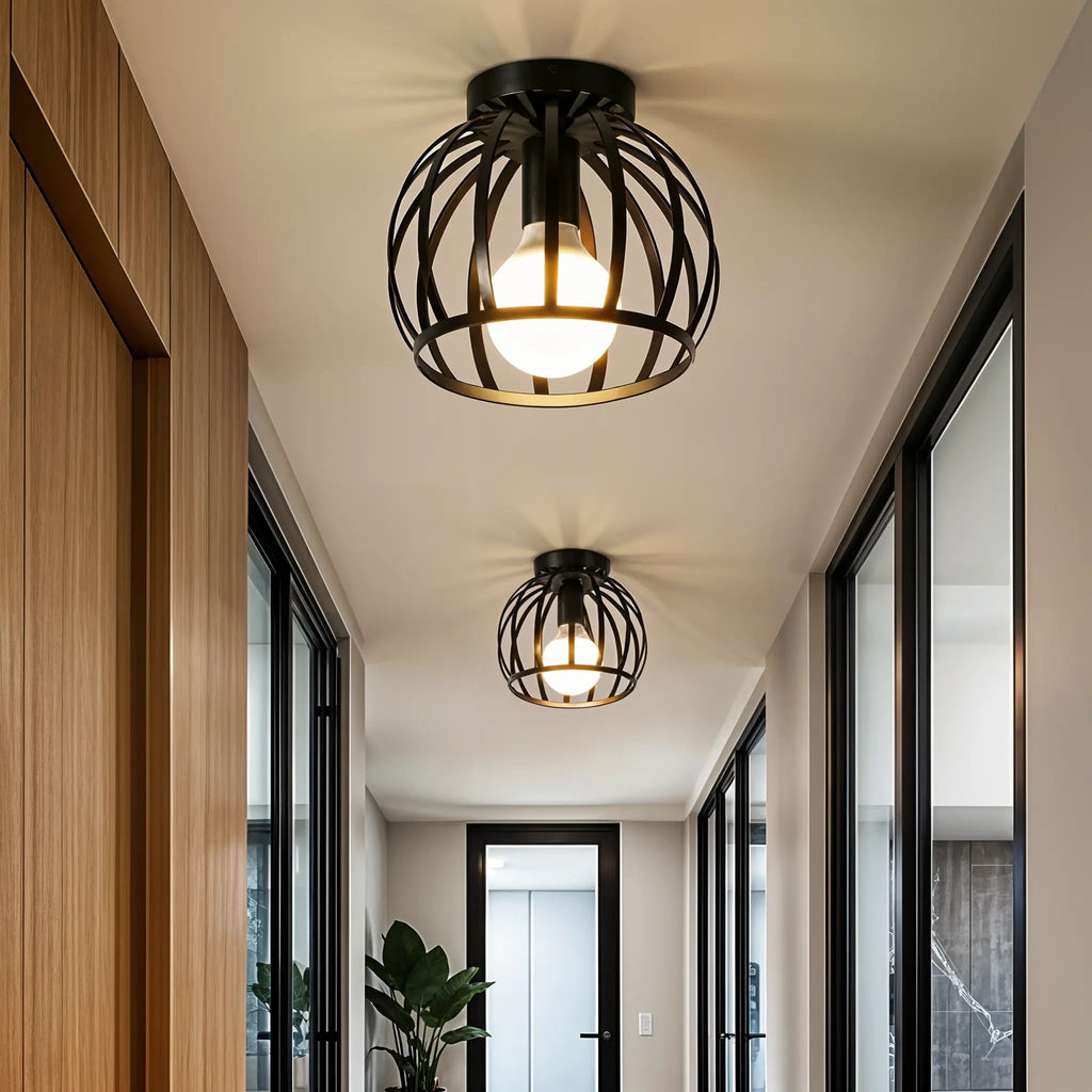 Industrial Ceiling Lamp Black