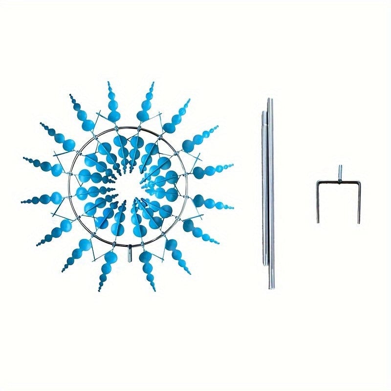 1 Piece Magical Metal Windmill, 3D Metal Outdoor Wind Chime for Yard and Garden, Unique Metal Kinetic Wind Sculptures & Wind Chime, Wind Catcher Metal Outdoor Lawn Terrace Decoration Wind Sculpture