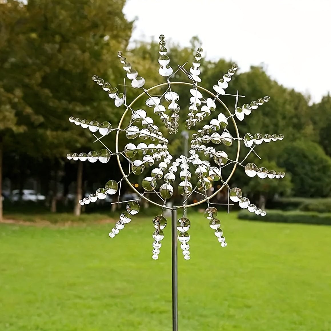 1 Piece Magical Metal Windmill, 3D Metal Outdoor Wind Chime for Yard and Garden, Unique Metal Kinetic Wind Sculptures & Wind Chime, Wind Catcher Metal Outdoor Lawn Terrace Decoration Wind Sculpture