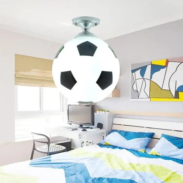 Playful Football Ceiling Lamp - GoalBright