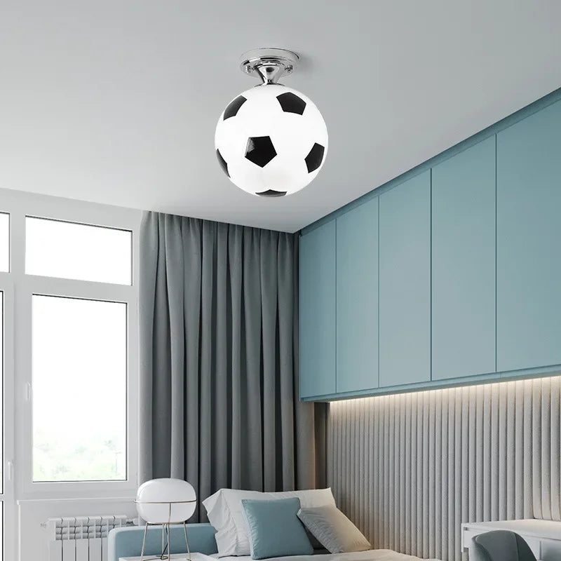 Playful Football Ceiling Lamp - GoalBright