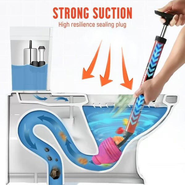 PLUNGAIR – High-Pressure Toilet Unblocker for Effective Clog Removal