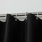 Waterproof black polyester shower curtain with various size options