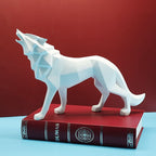 Handcrafted Polyresin Wolf Figurine for Home Decor
