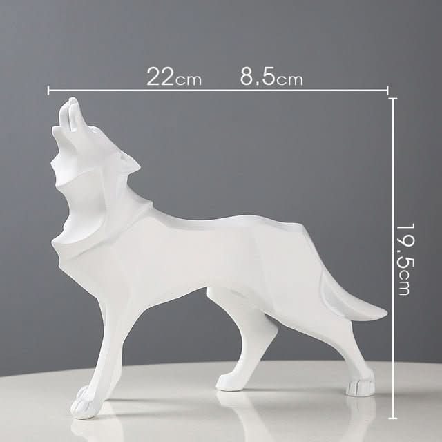 Handcrafted Polyresin Wolf Figurine for Home Decor