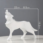 Handcrafted Polyresin Wolf Figurine for Home Decor