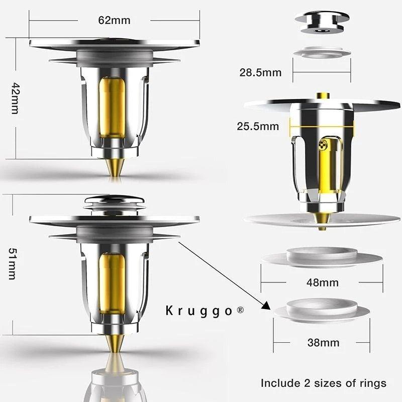 Popup X Clogging Basin Drain