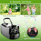 Portable Bubble Machine with 2 Speeds Hand Grip 3000-4000 Bubbles per Minute Plug-powered Battery-powered