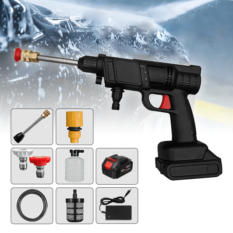 CLEANBURST – Portable Electric High-Pressure Cleaner with Foam Bottle & Dual Nozzles