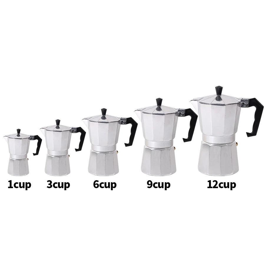 Portable Home Moka Pot Aluminum with Powder Percolator