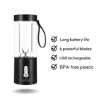 Portable Smoothie Maker with 6 Powerful Blades - BlendEase Pro