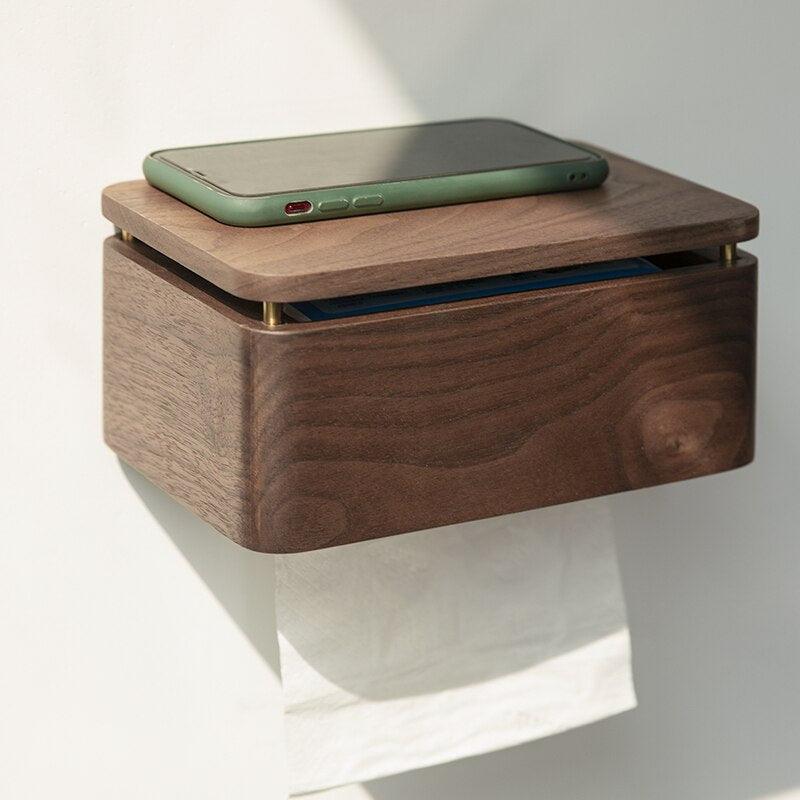Wood Toilet Paper Holder