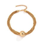 Posh Multi Layered Chain Ball Necklace and Bracelet