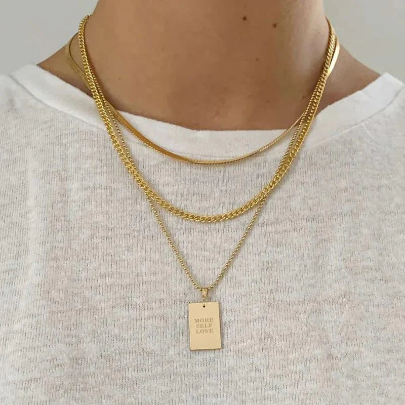 Positive Affirmation Engraved Necklaces