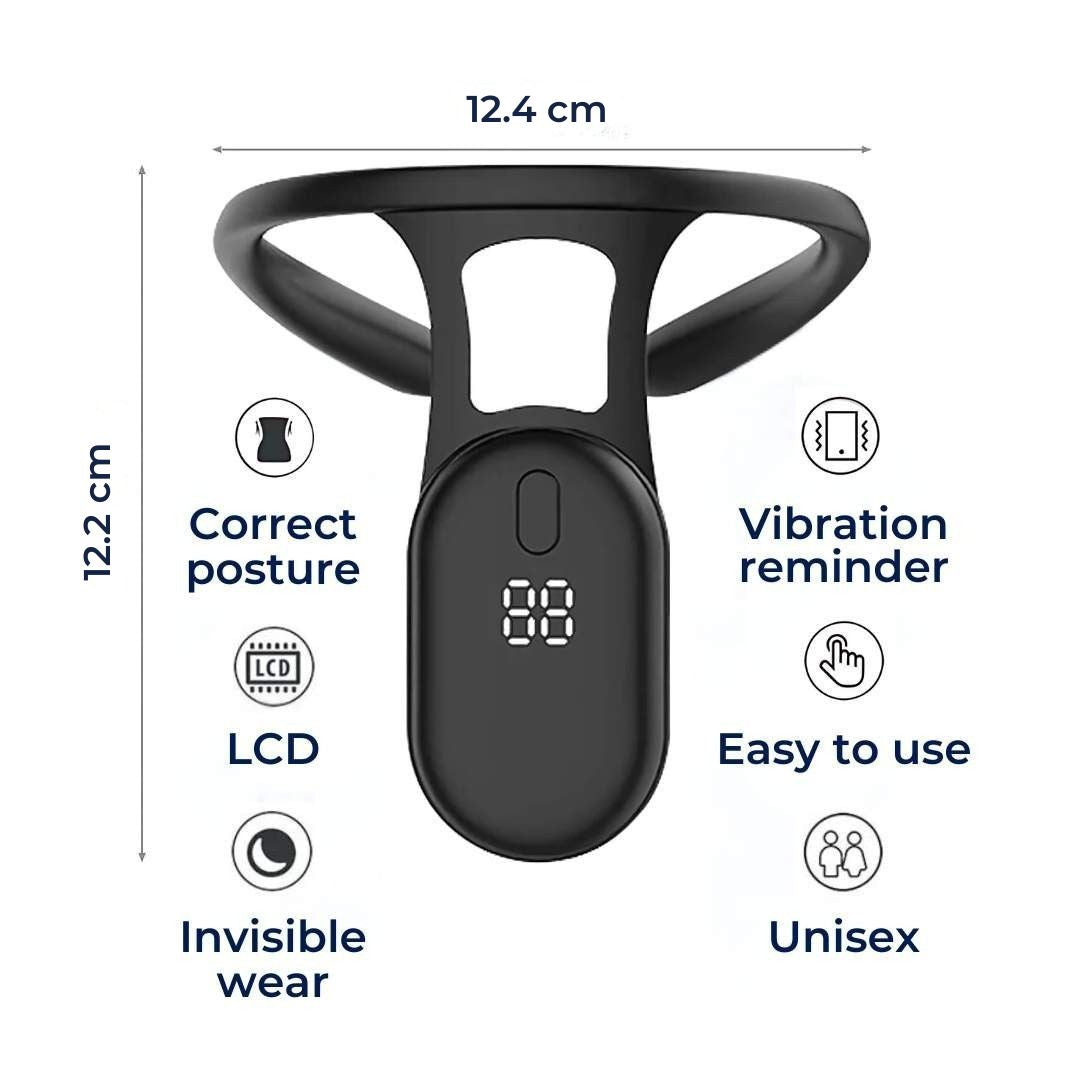 PosturePlus Neck and Back Posture Corrector | Real-Time Feedback - Neck Support and Spine Alignment