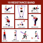 Power Band Resistance Set – Latex Fitness Bands for Pull-Ups, Strength Training, Flexibility and Full-Body Workouts