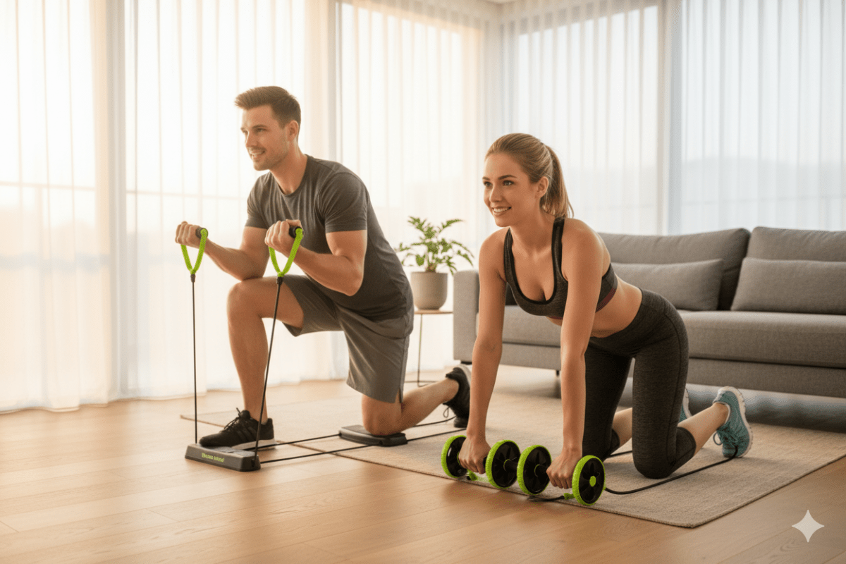 POWERFLEX – Compact Home Workout Device for Full-Body Resistance Training