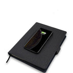 POWERFOLIO – A5 Leather Notebook with Built-in Wireless Charger