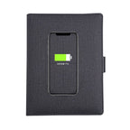 POWERFOLIO – A5 Leather Notebook with Built-in Wireless Charger