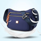 Lightweight Nylon Shoulder Bag with Pockets