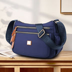 Lightweight Nylon Shoulder Bag with Pockets
