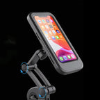 Waterproof Bicycle Phone Holder with 360-Degree Rotation and Touchscreen Access