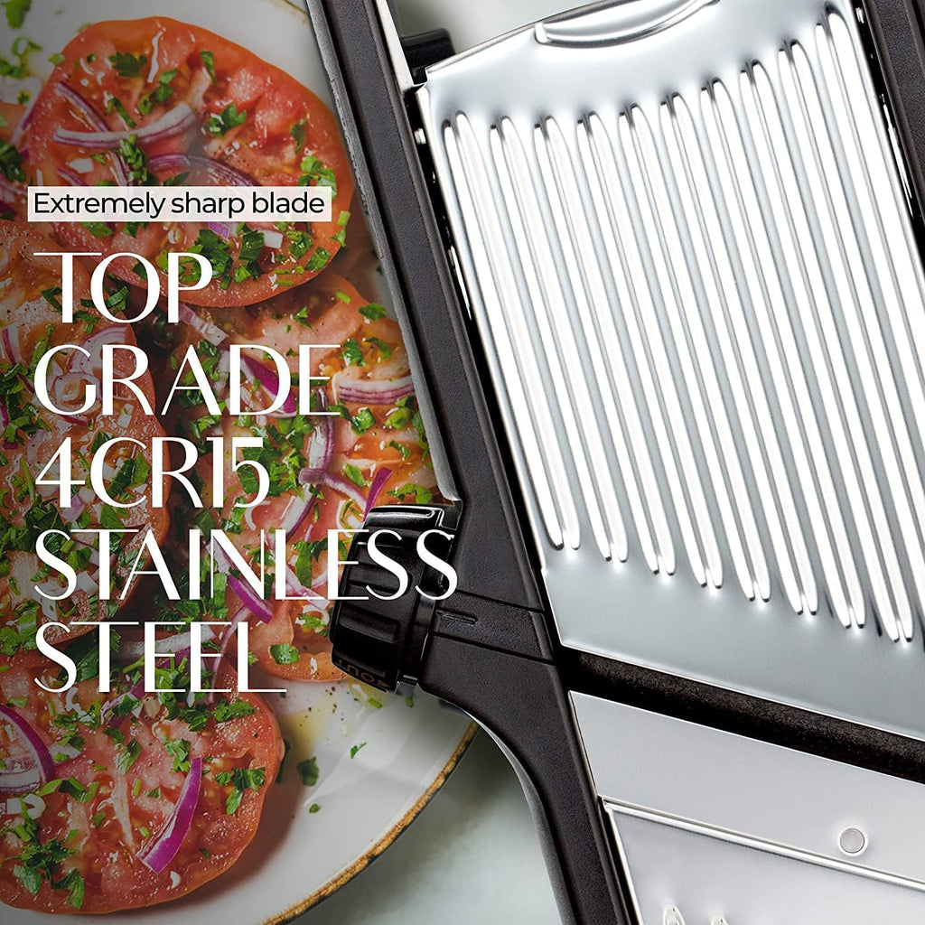 Premium food slicer with cut-resistant gloves