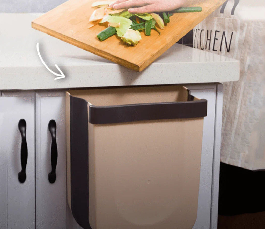 Practical Wall Trash Can – Foldable Trash Bin for the Kitchen