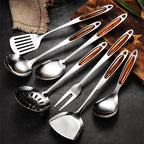 SLEEKPREP Utensil Set – Stainless Steel Cooking Tools with Non-Slip Ergonomic Handles