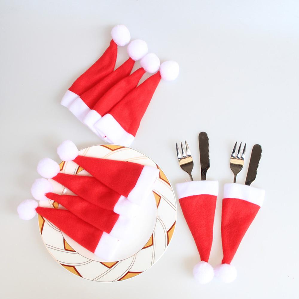 Santa Hat Cutlery Pocket