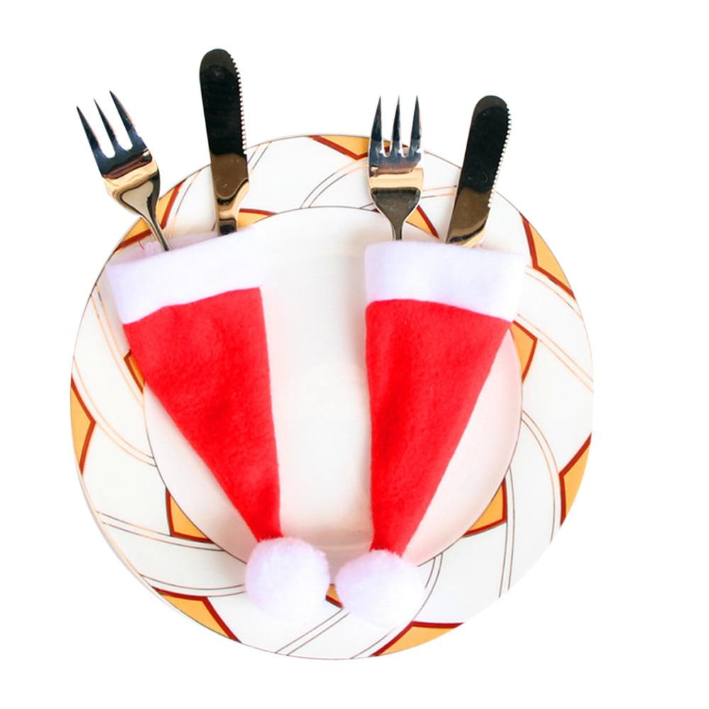 Santa Hat Cutlery Pocket